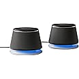 Amazon Basics Altoparlanti per computer, alimentazione USB, con suono dinamico, 2 unità, Nero