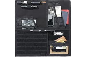 EXCELLENT ELITE SPANKER Tactical Sun Visor Organizer,Car Multi-functional Nylon Storage Pouch,Car Sun Visor Organizer with Multi-Pocket（BLK）