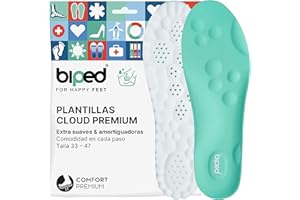 biped plantillas Cloud extra suaves para deporte, uso diario y calzado laboral – Plantillas ortopédicas amortiguadoras con cojín de talón – Espuma masajeadora z2938(mint,42-44)