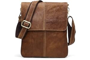 BAIGIO Sacoche Homme Sacs a Bandouliere Vintage Sacoche Bandouliere Cuir Petite Shoulder Bag Crossbody Business Cartable Besace Pochette Sacs a main pour Voyage, Randonnee et Travailler