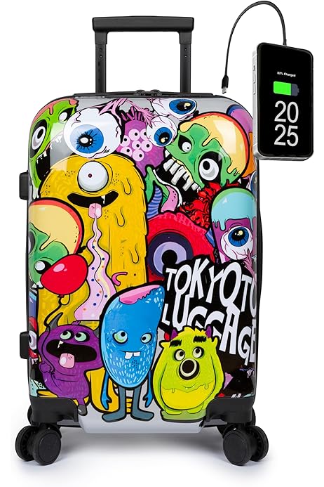 Valigia Per Bambini NoBoringSuitcases.com - Trolley 10 Kg, 55x40x20 Cm, Personalizzabile (Design Footballeur) - Foto 5