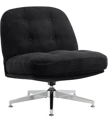 Sweetcrispy Bureaustoelen zonder armleuningen, ergonomische computerstoel met lage rug, geen armen, verstelbare rollende mesh taak werkdraaistoelen met wielen, werkstoeltje voor kleine ruimtes, thuis