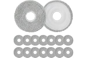 Zuxbolf 15 Pièces Chiffon de Nettoyage pour Robot, Lingettes pour Robot Compatibles avec Dreame X10/X20/X30 Pro/S10/X30 Pro, Ecovacs T30/T50 Pro Omni, XIAOMI X10+/X20+ Lavables et Réutilisables