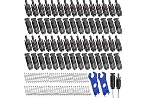 LEIKURVO 30 pares de conectores solares: macho/hembra, panel solar, conector fotovoltaico, IP67, resistente al agua, conector solar, conector de cable con 2 llaves