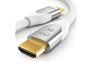 CSL-COMPUTER Kabel HDMI 8K 2.1-8K @ 60 Hz 4K @ 120 Hz DSC - HDTV 7680 x 4320 - UHD II - HDMI 2.1 2.0a 2.0b - 3D - Highspeed HDMI - HDR - ARC - wtyczka precyzyjna - kompatybilny z Blu Ray PS4 PS5 Xbox