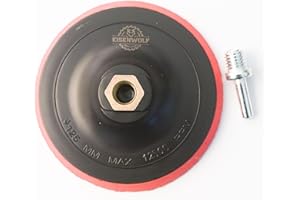 LEPIK Eisenwolf 125x10 mm M14 Klett Schleifteller mit Spanndorn für Bohrmaschine oder Winkelschleifer