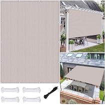Sonnensegel 4.5x4.5 Meter – HDPE UV-Schutz Segel Mit Edelstahl-Ösen Für Garten, Terrasse, Balkon (Weiß)