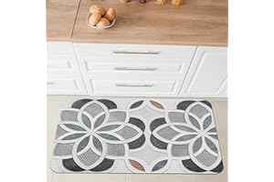 Comart - Tappeto Cucina Malaga - Passatoia 100% PVC - Antimacchia - Antiscivolo - Impermeabile - Tappetino Lavabile in Lavatrice - Corsia Moderna per Cucina e Corridoio - Geometrico - 55x75 cm