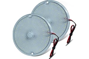 AURORIONCG Luz LED Interior Ultra-Delgada 12V 24V con Interruptor, Plafón LED 60 Luces Alta Luminosidad, Lámpara Voltaje Amplio DC 9-85V para Autocaravana, Remolque, Furgoneta, Camión, Barco (Pack de 2)