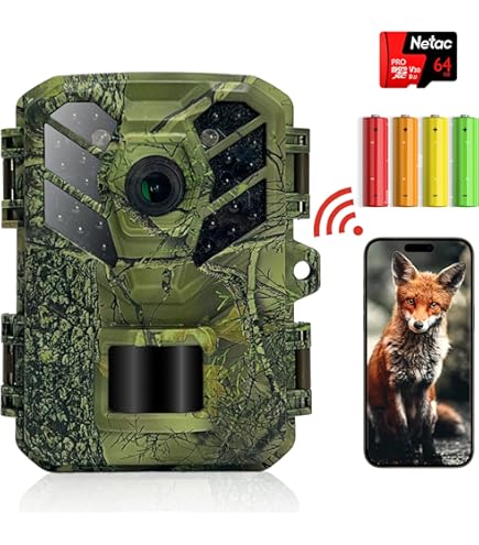 Fototrappola WiFi 4K 48MP Con Visione Notturna - Grandangolare 120°, Impermeabile IP67 | Per Animali Selvatici - Foto 5