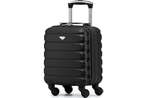 Flight Knight Estuche Rigido De Abs Ligero De 4 Ruedas Maletas Equipaje De Mano De Cabina Aprobado para Mas De 100 Aerolineas, Incluido Easyjet Y Tamano Maximo para Vueling Y Wizz Air 40x30x20cm