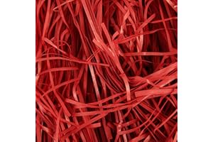 N NIMXY 100g Red Shredded Tissue Paper for Gift Boxes & Hamper Filing, Shredded Paper for Gift Box Filler Packaging & Basket Stuffing