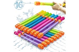 Elovien Water Pistols, 16 Pack Water Gun for Kids, 35 ft Range Water Soaker Blaster, Summer Swimming Pool Water Squirter Shooter Garden Outdoor Water Fighting Toys