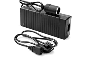 DELISOULS 180W 15A KFZ Netzadapter, Spannungswandler 220V auf 12V, Netzteil Zigarettenanzünder Wechselrichter, 220V Wechselrichter Adapter mit Zigarettenanzünder für Autokühlschränke, Reifenfüller, Kühlschränke