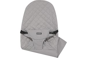 iGRATENS Stoffsitz für Babywippe – Baby Björn, Babywippenbezug, kompatibel mit Balance Soft & Bliss Modell, 100% Baumwolle, hautfreundlich, maschinenwaschbar, Grau