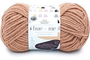 Lion Brand Yarn Hue+Me, hilo de mezcla de lana suave y voluminoso para tejer, ganchillo y manualidades, Bellini, 1 paquete