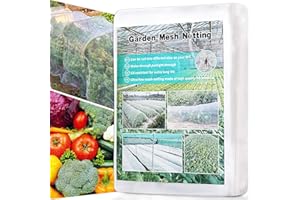 OUSINBY Garden Netting for Veg Patch Fine Mesh, 3x10M Insect Netting for Vegetables Garden Vegetable Plant Protect Netting Anti Bird Butterfly Netting for Flowers Crops Fruits Greenhouse