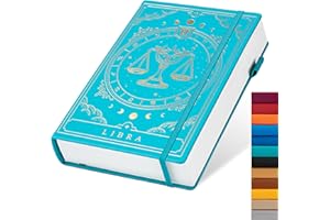 TIEFOSSI Constellations Carnet de notes A5 à couverture rigide à pointillés 100 g/m² 400 pages Papier à lettre Pour femmes, hommes, adolescents (Libra)