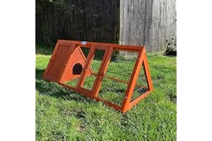 Bunny Business Pet Supplies Apex Run with Enclosure Rabbit/Guinea Run Hutch Hutches, 4ft Triangular Runs (RED-HVY)