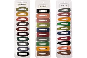 CENCERY 30 Stück Acryl-Haarspangen, farbige Haarspangen, Bonbonfarben, Haarspangen, Metall-Haarnadeln zum Aufstecken, keine Haarschäden, Haarspangen für Frauen und Mädchen, Haar-Accessoires