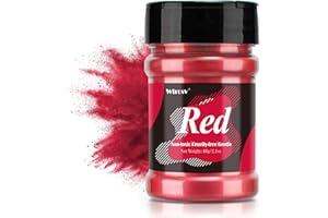 WTRCSV Colorant résine époxy, colorant pour savon - 60g mica poudre rouge - fabrication de savon, pigment résine époxy, colorant pour Cosmetiques, les vernis à ongles, la peinture