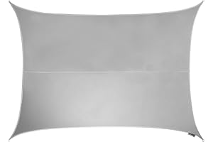 Kookaburra Waterproof Garden Sun Shade Sail Canopy in Silver 98% UV Block (4m x 3m Rectangle)