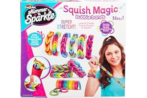 SHIMMER 'N SPARKLE Shimmer n Sparkle Squish Magic Bubble Bands Loom band making kit, friendship bracelets crafting toy Rubber bands set