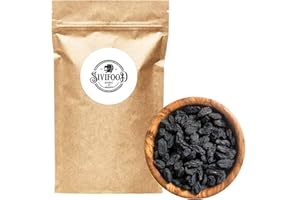 SIVIFOOD SPIRIT - OF - ORIENT SIVIFOOD uvetta nera Jumbo senza zuccheri aggiunti 1kg – Naturale, dolce e succosa non solforate – Qualità premium – Ideale per snack, dolci, muesli o cucina – 100% frutta essiccata uva passa nera