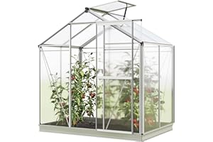 GFP Serra Jasmin 2 costruzione in alluminio 192 x 131 cm lastre di policarbonato - con telaio di fondazione e apri-finestra automatici