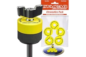 Cympad Yellow Chromatics Foam Cymbal Pad Set - High-Density Memory Foam Unterlegscheiben für verbesserten Klang & Haltbarkeit, passend für alle Beckenständer - 40/15mm