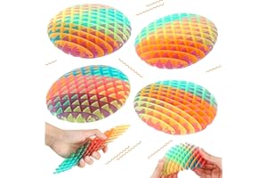Lvefyti 4er Set Sensorisches Fidget Spielzeug, Bunte Stressabbau Wurm Spielzeuge für Erwachsene & Kinder, Anti-Stress Knautschspielzeug für Konzentration & Entspannung