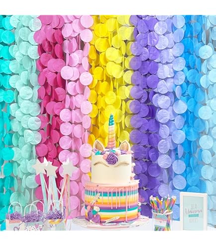 13ft Rdescent Paper Leaf Garland Holographc Brthday Weddng Party