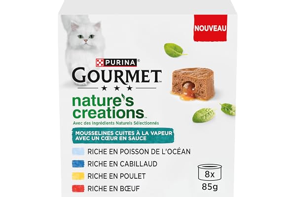 GOURMET Nature's Creations Mousselines au Cœur en Sauce Poulet 8x85g