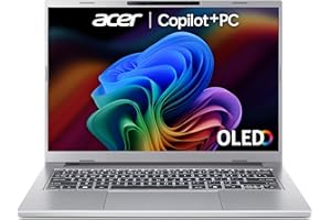 acer Aspire AI 14 A14-61M Co-Pilot+ Laptop - AMD Ryzen AI 5 340, 16GB, 512GB SSD, Integrated Graphics, 14" WUXGA OLED, Windows 11, Silver