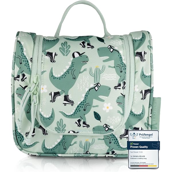 Beauty Case Affenzahn Per Bambini 1-5 Anni – Trousse Da Viaggio Con Specchio E Portaspazzolino, In Tessuto Riciclato