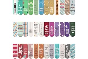 ZOCONE Segnalibro Magnetico, 36 PCS Clip Personalizzati per Studenti Ufficio Lettura di Articoli di Cancelleria, 2.3 x 0.8 Inch (A)