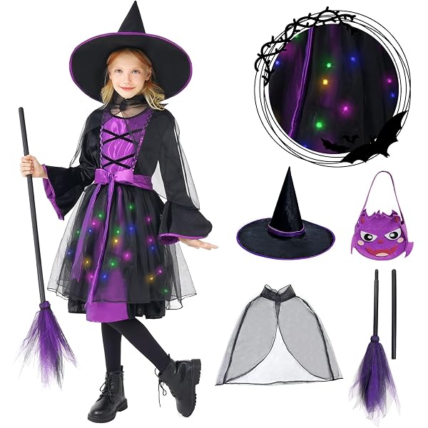 Rubie's Official 'Moonlight Witch' Kinderkostüm – Inkl. Hexenkleid & Hut Für Mädchen, Perfekt Für Halloween