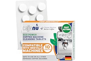 ‎CAFFENU Caffenu Breville & Sage Reinigungstabletten 10er Pack x 1,4 g | Reinigungstabletten für Kaffeevollautomaten für Innenteile, Siebträger, unzugängliche Bereiche | Mit Entkalker kombinierbar