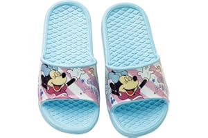 REQUETEGUAY Tongs Minnie Mouse Disney pour plage ou piscine | Flip-Flop Disney Minnie Mouse | Sandales Disney pour filles