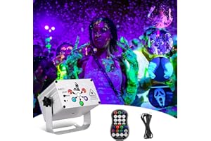 URAQT Dj Disco Light, USB Party Stage Lights,120 LED Patterns Sound Activated and Strobe Effects with Remote Control, UV Atmosphere Light for Kids Birthday, Gathering, Wedding, Karaoke, Christmas