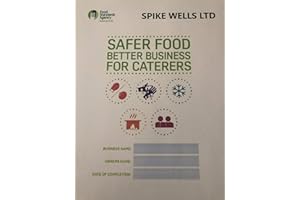 SPIKE WELLS LTD Safer food, better business for Caterers Food Safety Management Full Pack 2024 with 24 Months Dairy + A4 Laminated Sign