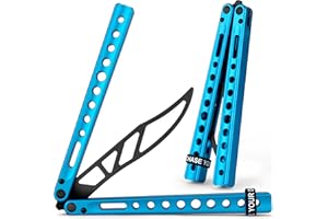 MAJESTY FOREST® Profi Butterfly Trainer C1 (V2) - Made with CNC aus Aluminium - Legales Balisong Messer mit stumpfer Klinge als Trainingsmesser - Inkl. Zubehör