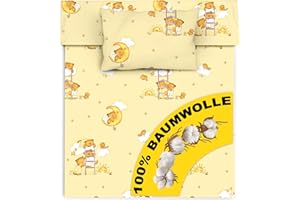 Amilian Komplet pościeli dziecięcej 100 x 135 cm, pościel dziecięca 135 x 100 z poszewką na poduszkę 40 x 60, 100% bawełna, pościel dziecięca, 100 x 135 cm, pościel dla chłopców i dziewczynek