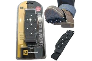 HOCHSTE Ice Grippers Snow Grips Winter Shoes Boots Strap Metal Spikes Studs Universal