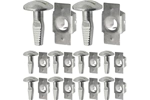NIYATA 10 Paires Cache Sous Moteur, Clips de fixation en alliage d'aluminium pour Attaches de sous-Plateau Moteur de Voiture 703016 703018 Remplacement Compatible avec 206 207406 407 806 807