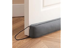 ‎HBSELECT HBselect Zugluftstopper für Türen 81cm, Quader Türdichtung Unten, Zugluftstopper Windstopper Schutz vor Luftzug und Lärm Geeignet für Türen und Fenster Grau