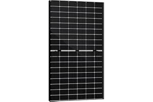 SAKETE Solarpanel 500W Bifazial (+100W), Solarmodul Doppelglas Full Black, N-Typ Photovoltaik Modul für Balkonkraftwerk, 500W PV Panel 1er