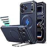 ESR iPhone 17 Pro Max i&ccedil;in Stash Standlı Kılıf, Kamera Kontroll&uuml; 7X Askeri Sınıf D&uuml;şme Koruması, Darbe Emici Telefon Sağlam K