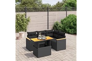 Amorsee Balkon Lounge Verstellbare Tischplatte Loungemöbel Balkon Sofa Rattan Gartensofa Gartenlounge Klein Ecklounge Lounge Möbel Outdoor Gartenmöbel Ecksofa Balkonmöbel Balkonsofa