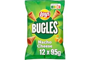‎LAY´S BUGLES Lay´s Bugles Nacho Cheese – Herzhafter Mais-Snack mit Käse-Geschmack (12 x 95 g)